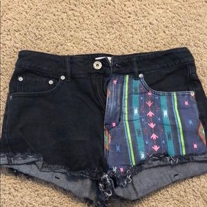 High Rise Tribal print shorts